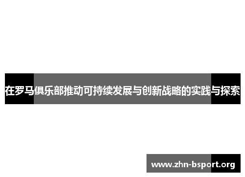 在罗马俱乐部推动可持续发展与创新战略的实践与探索