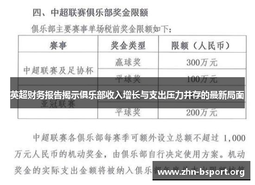 英超财务报告揭示俱乐部收入增长与支出压力并存的最新局面