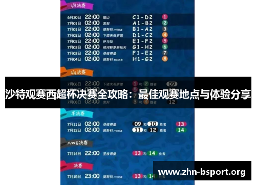 沙特观赛西超杯决赛全攻略：最佳观赛地点与体验分享